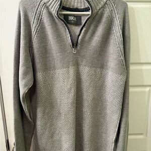 BKE Men's Zip-Up Gray Sweater